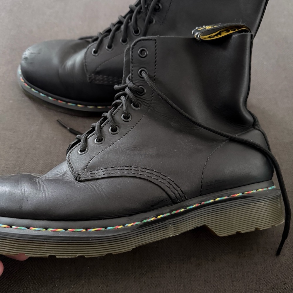 Dr. Martens Pascal Rainbow Stitching Combat Boots… - image 5